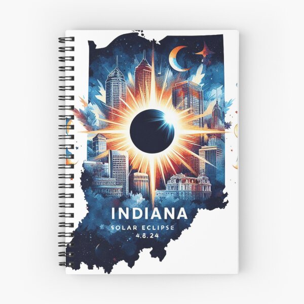 Item preview, Total Solar Eclipse Indiana Map designed and sold by vectcd.