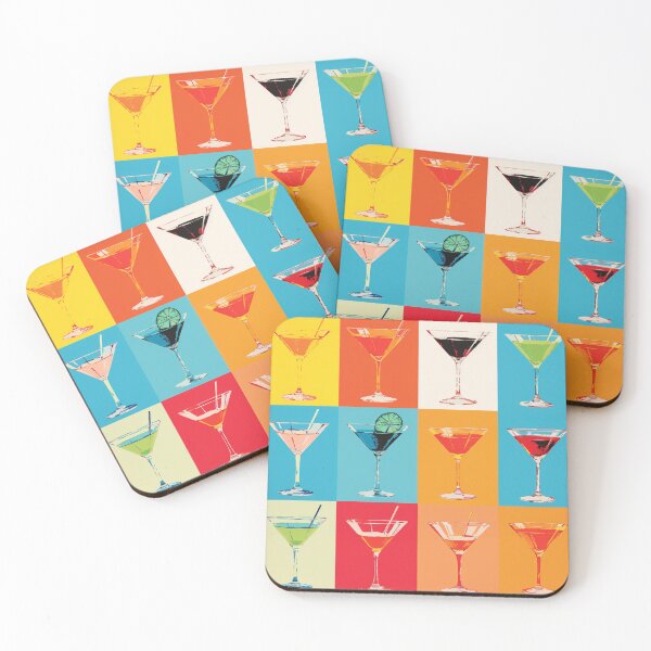 Item preview, Original design colorful cocktails pop art designed and sold by VivaVibeStyle.