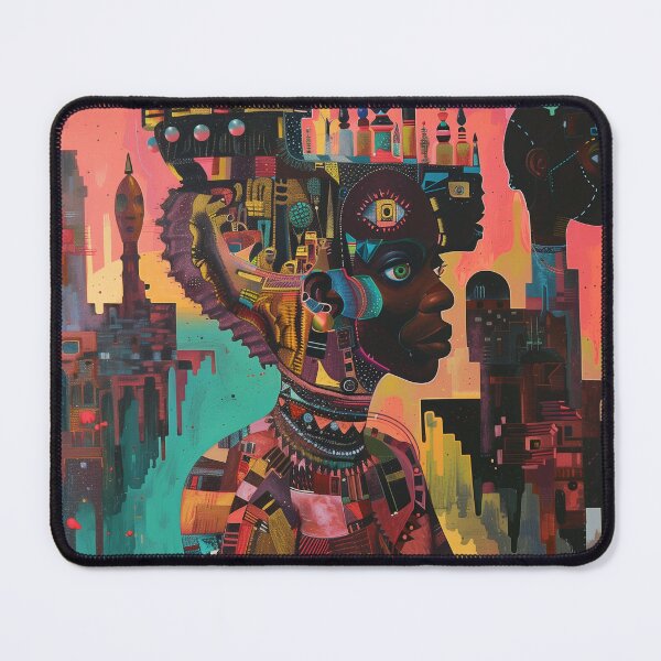 Item preview, Visionary Afrofuturism Portrait designed and sold by palmyst.