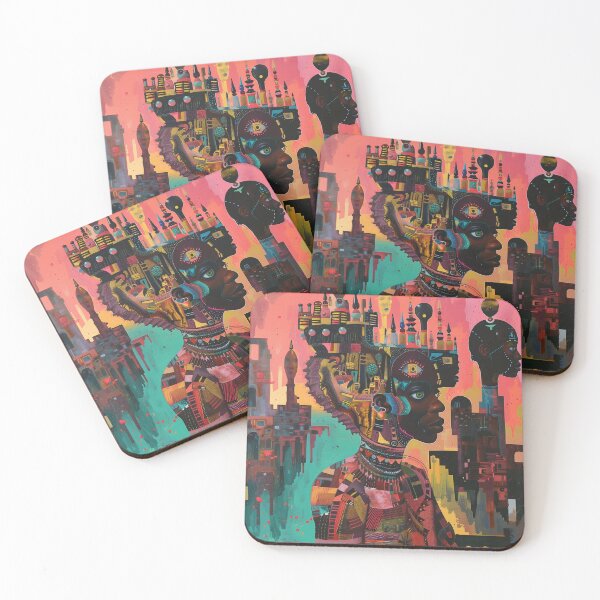 Item preview, Visionary Afrofuturism Portrait designed and sold by palmyst.