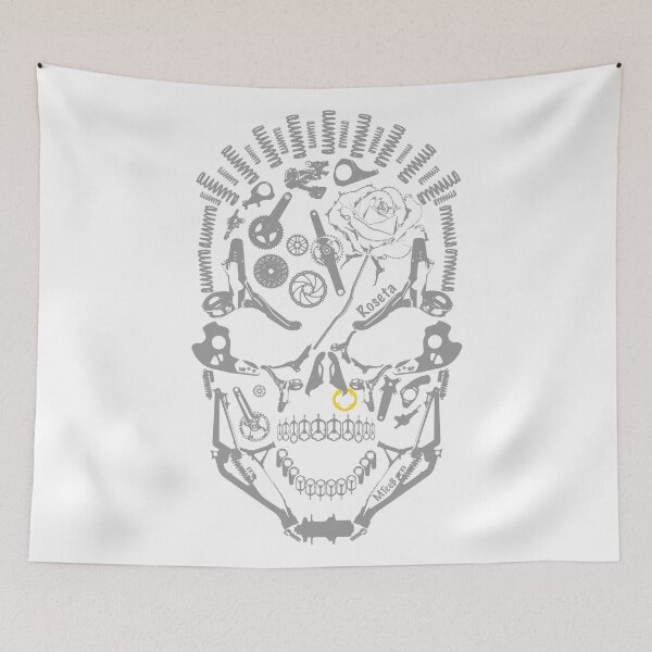 Item preview, RoseTa - gold, mountain biking skulls new zealand t-shirt, designed and sold by MTeeB NZ.