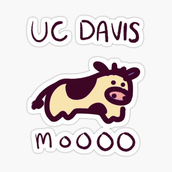 Vista previa del artículo con la obra «Moo de vaca de UC Davis», diseñado y vendido por Hanasroad.