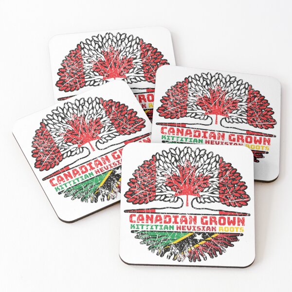 Item preview, Saint Kitts and Nevis Kittitian Nevisian Canadian Canada Tree Roots Flag designed and sold by FlagX.