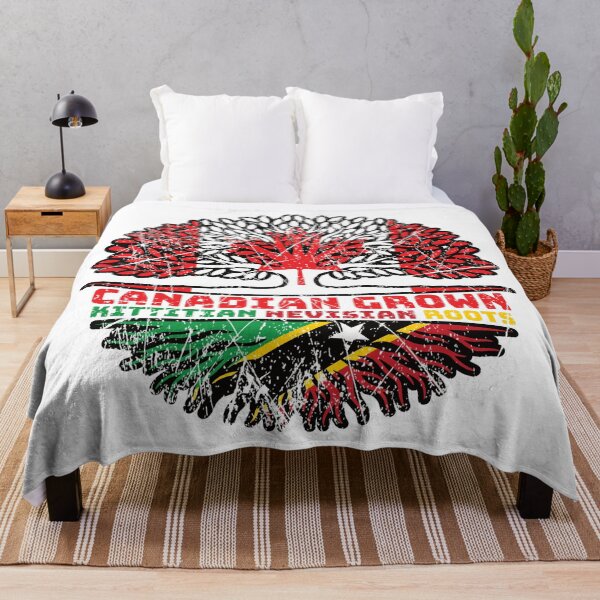 Item preview, Saint Kitts and Nevis Kittitian Nevisian Canadian Canada Tree Roots Flag designed and sold by FlagX.