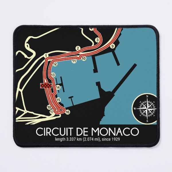 Item preview, Circuit de Monaco Map designed and sold by DimDom.