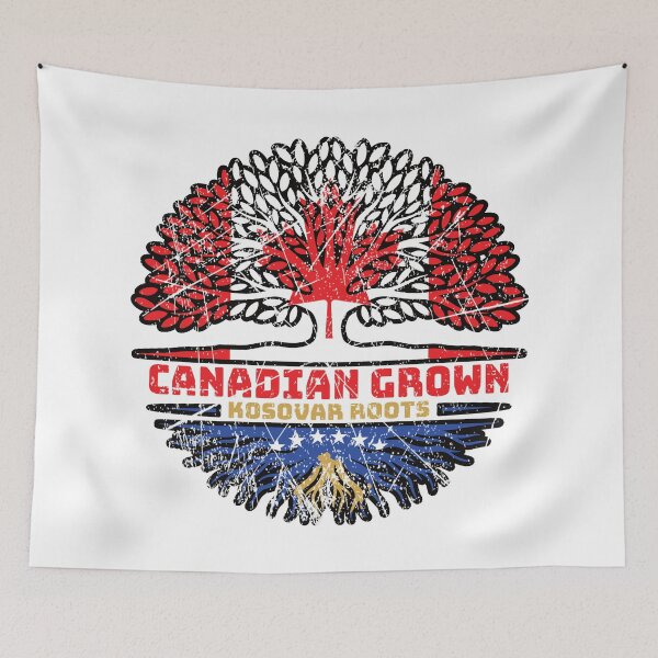 Item preview, Kosovo Kosovar Canadian Canada Tree Roots Flag designed and sold by FlagX.