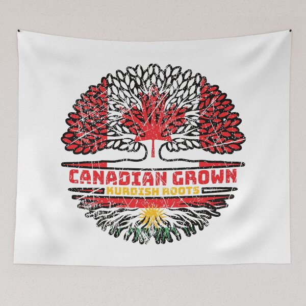 Item preview, Kurdistan Kurdish Canadian Canada Tree Roots Flag designed and sold by FlagX.