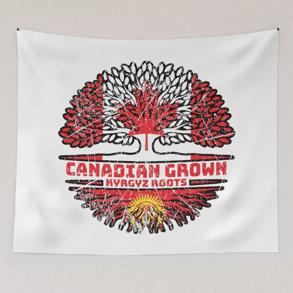 Item preview, Kyrgyzstan Kirghiz Canadian Canada Tree Roots Flag designed and sold by FlagX.