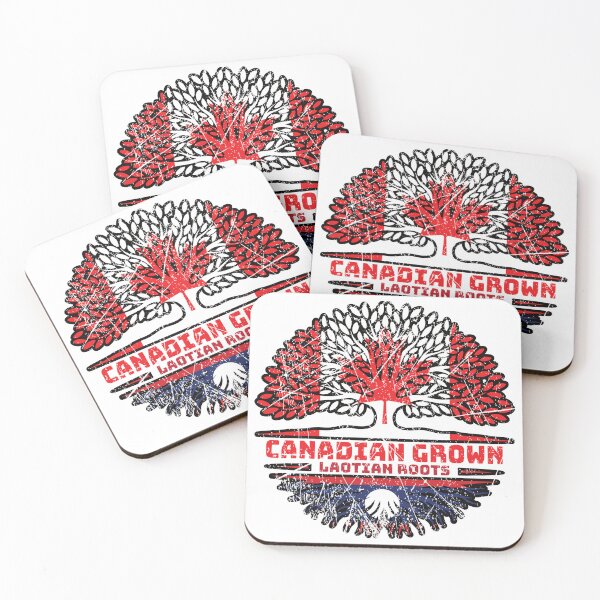 Item preview, Laos Laotian Canadian Canada Tree Roots Flag designed and sold by FlagX.