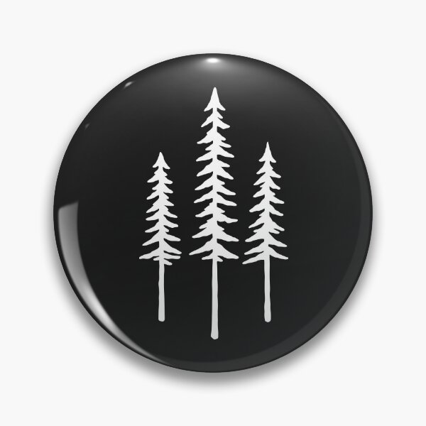 Item preview, Pine Trees Logo - White Version designed and sold by SommersethArt.