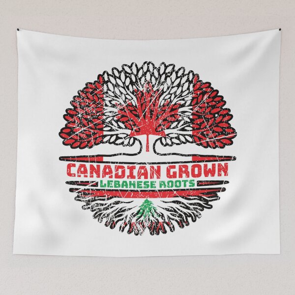 Item preview, Lebanon Lebanese Canadian Canada Tree Roots Flag designed and sold by FlagX.