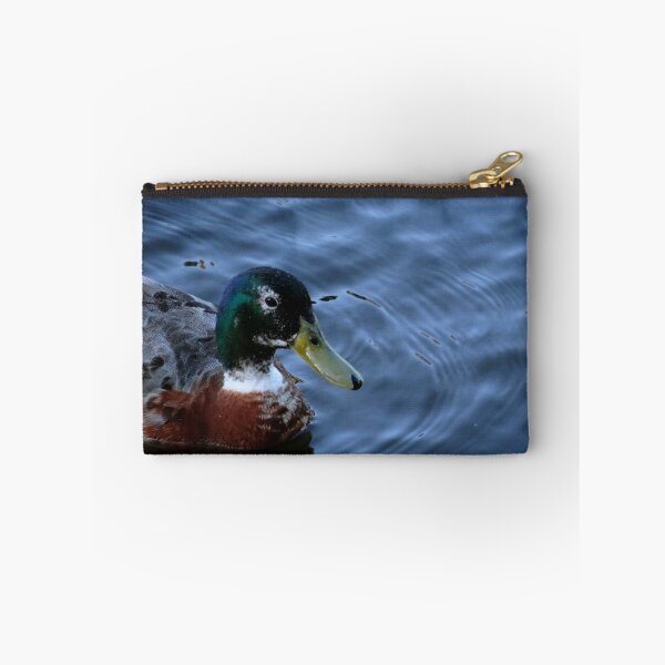 Item preview, Duck to the left with blue pond water designed and sold by exploramum.