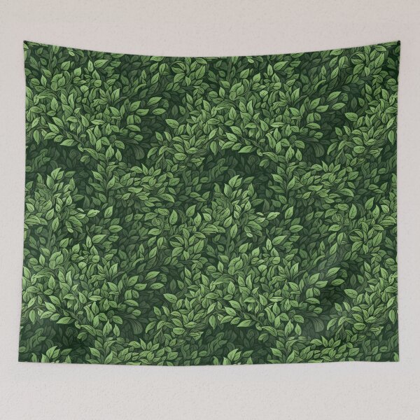Item preview,  Stylized green hedge. A pattern with green bushes in a drawn style. For enthusiasts of healthy eating and ecology. designed and sold by SculpterioShop.