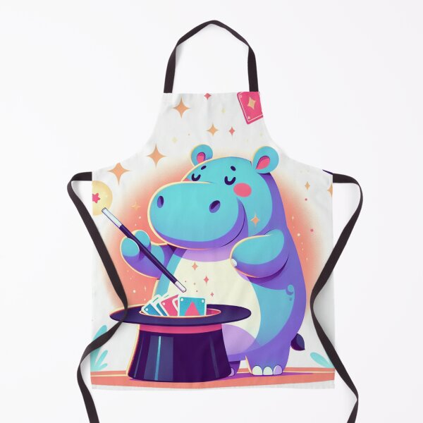 Item preview, Enchanting Hippo Magic: Charming Tricks in Minimalist Style designed and sold by 0penvimark.