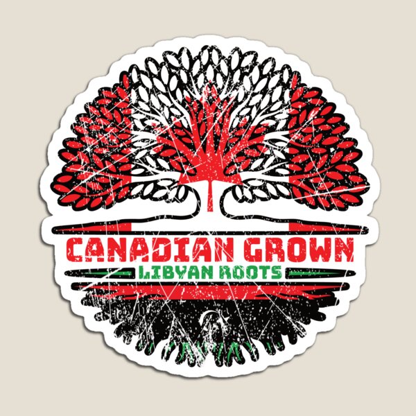 Item preview, Libya Libyan Canadian Canada Tree Roots Flag designed and sold by FlagX.