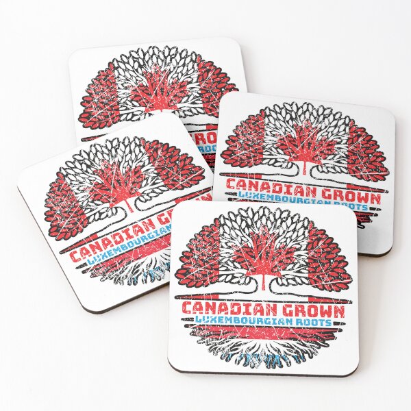 Item preview, Luxembourg Luxembourgian Canadian Canada Tree Roots Flag designed and sold by FlagX.