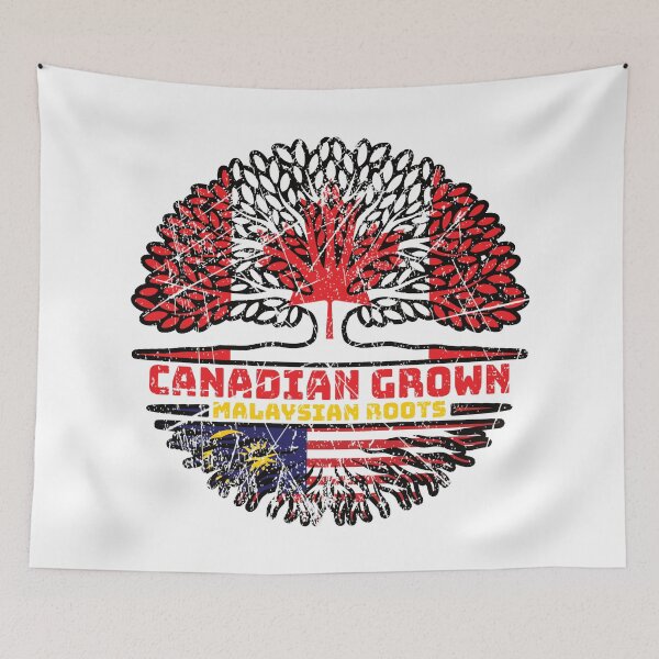 Item preview, Malaysia Malaysian Canadian Canada Tree Roots Flag designed and sold by FlagX.