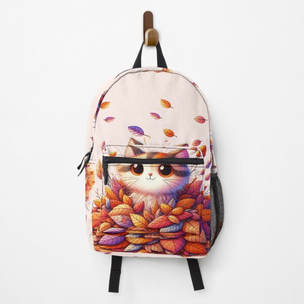 Item preview, A Cute cat in a pile of leaves designed and sold by Ketsara Samphao.