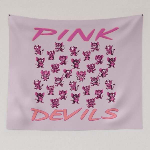 Item preview, Funny pink devils pattern design designed and sold by AlchemyColor.