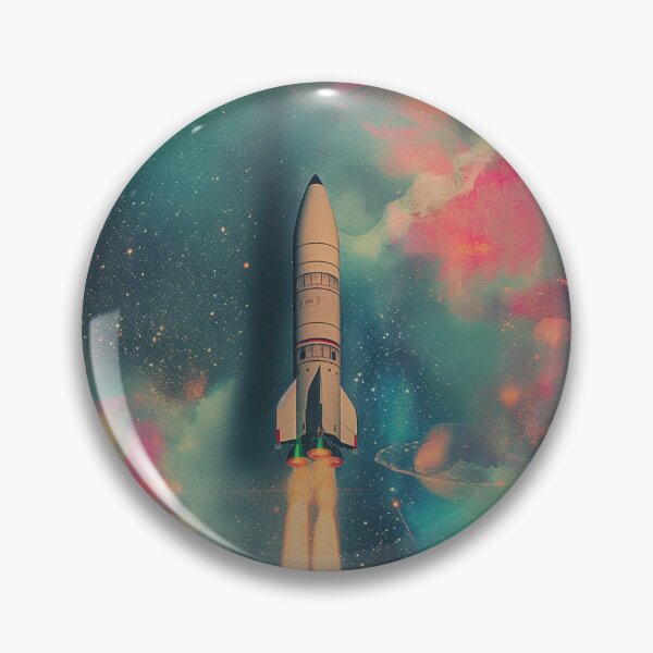 Item preview, Vintage space rocket designed and sold by SunMoonMilk.