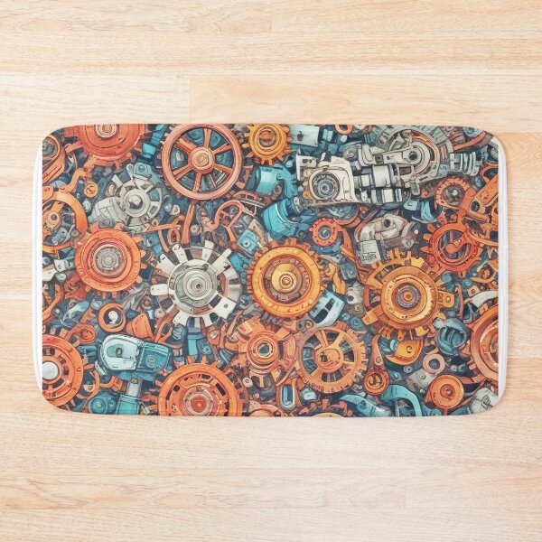 Item preview, Machinery simulation robotic design print designed and sold by Anshu3813.