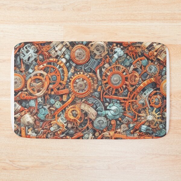 Item preview, Machinery simulation robotic design print designed and sold by Anshu3813.