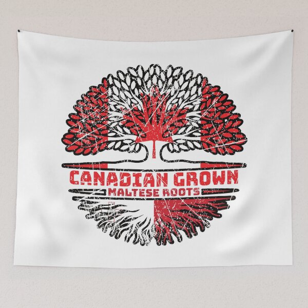 Item preview, Malta Maltese Canadian Canada Tree Roots Flag designed and sold by FlagX.