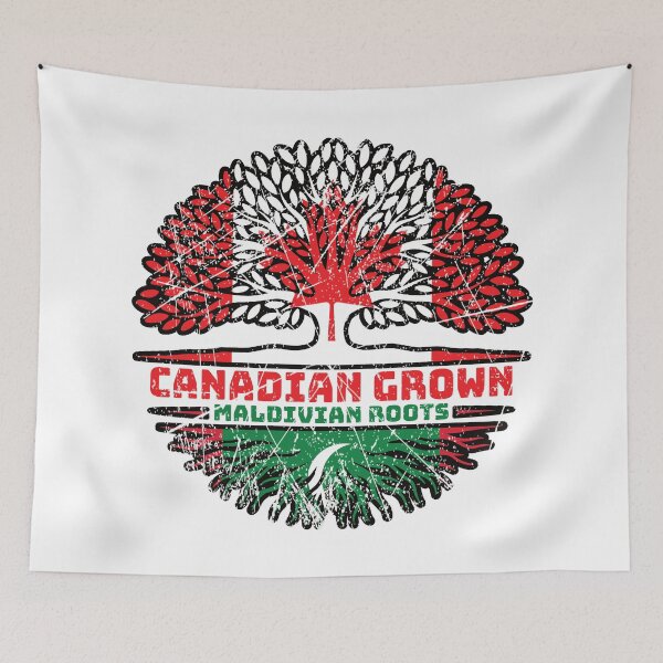 Item preview, Maldives Maldivian Canadian Canada Tree Roots Flag designed and sold by FlagX.