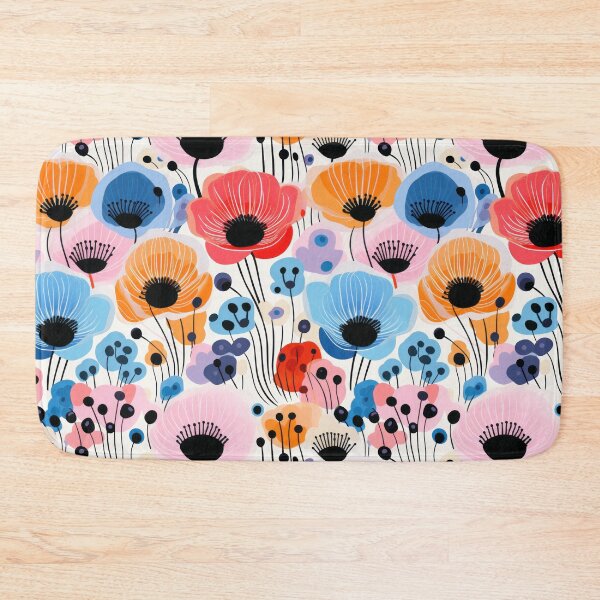 Item preview,  A pattern with flowers in a retro minimalist style. Finnish minimalist flowers. Floral drawn pattern. designed and sold by SculpterioShop.