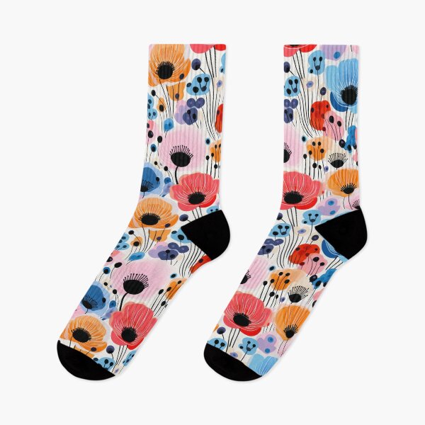 Item preview,  A pattern with flowers in a retro minimalist style. Finnish minimalist flowers. Floral drawn pattern. designed and sold by SculpterioShop.
