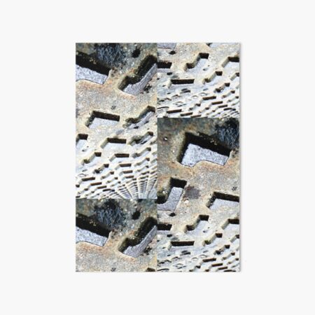 Item preview, Abstract metal facade macro photography designed and sold by Carré Comme Orange.