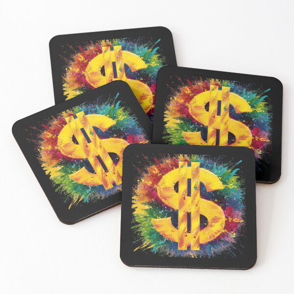 Item preview, Dollar sign colour splashes designed and sold by DZ-Merch.
