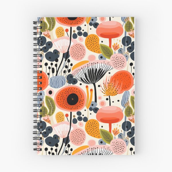 Item preview, Pattern with flowers in a retro minimalist style. Finnish minimalist flowers. Floral drawn pattern. designed and sold by SculpterioShop.