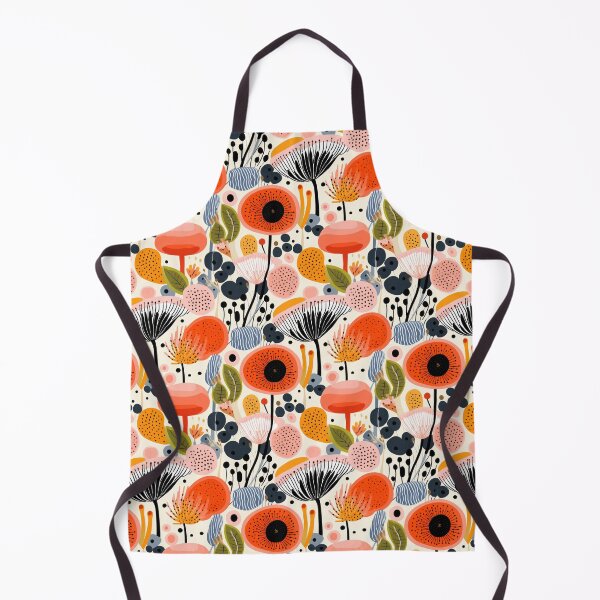 Item preview, Pattern with flowers in a retro minimalist style. Finnish minimalist flowers. Floral drawn pattern. designed and sold by SculpterioShop.