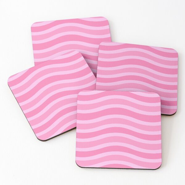 Item preview, Pink different sized wavy curved thick lines  designed and sold by SpinklyCreations.