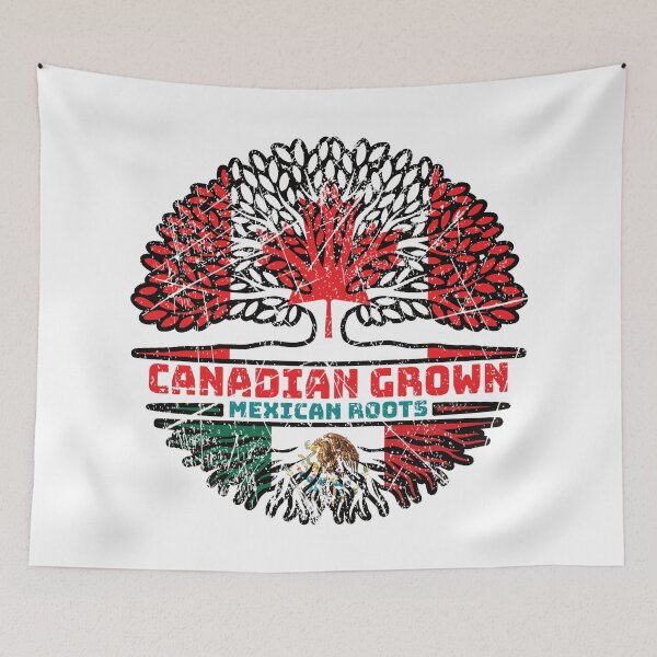 Item preview, Mexico Mexican Canadian Canada Tree Roots Flag designed and sold by FlagX.