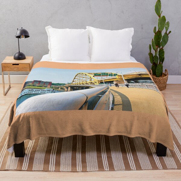 Item preview, One of Pittsburgh's Yellow Bridges, Travel Boat on Allegheny River designed and sold by zeeposter.