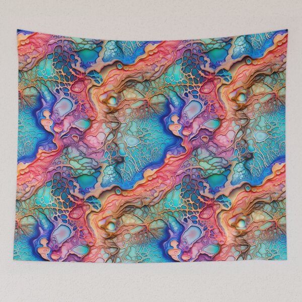 Item preview, Abstract liquid pattern. Multicolored substance under the microscope. Bright colorful psychedelic drawing. designed and sold by SculpterioShop.