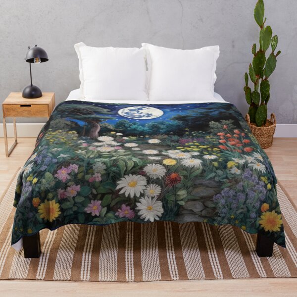 Item preview, Midnight English Garden Under a Full Moon designed and sold by darkskydelights.