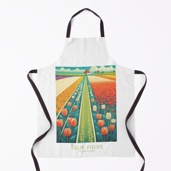 Item preview, intage travel poster - Colorful tulip fields in the Netherlands, retro and minimal designed and sold by pod24.