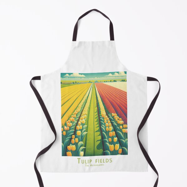 Item preview, Vintage Tulip Fields Netherlands - Minimalist Retro Travel Poster designed and sold by pod24.