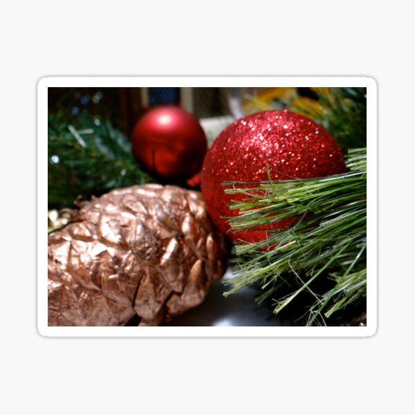 Item preview, Bronzed and Red Christmas Pine Cone and Decoration designed and sold by exploramum.
