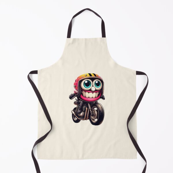 Item preview, Motorcycle Mayhem - Whimsical Biker Character with Helmet Illustration Tee designed and sold by FarBeyound.