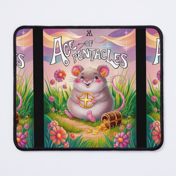 Item preview, Tarot Card - Ace of Pentacles. mouse theme, mouse lover, cute mouse designed and sold by ZodiacWonders.