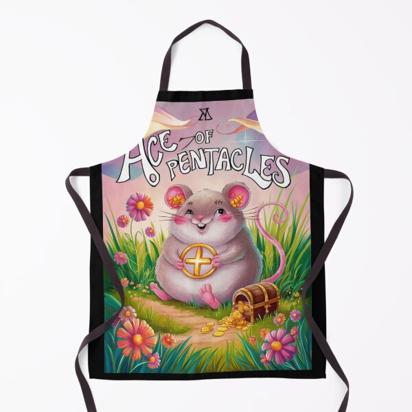Item preview, Tarot Card - Ace of Pentacles. mouse theme, mouse lover, cute mouse designed and sold by ZodiacWonders.