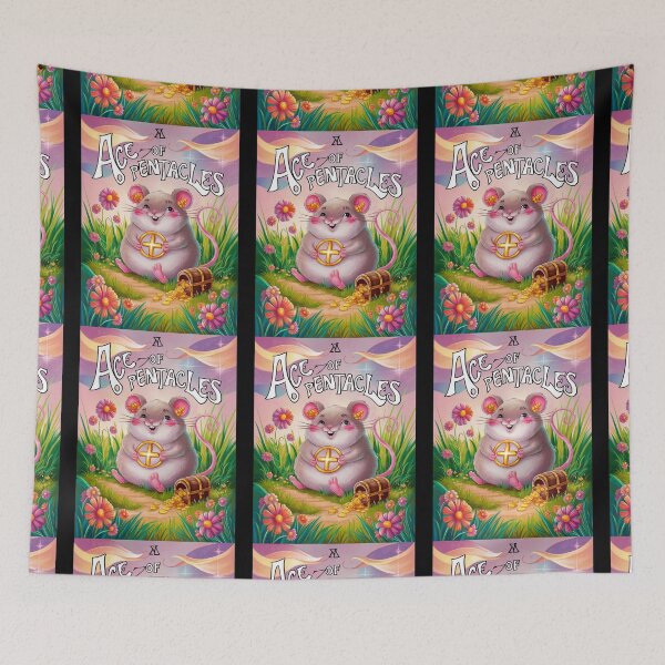 Item preview, Tarot Card - Ace of Pentacles. mouse theme, mouse lover, cute mouse designed and sold by ZodiacWonders.