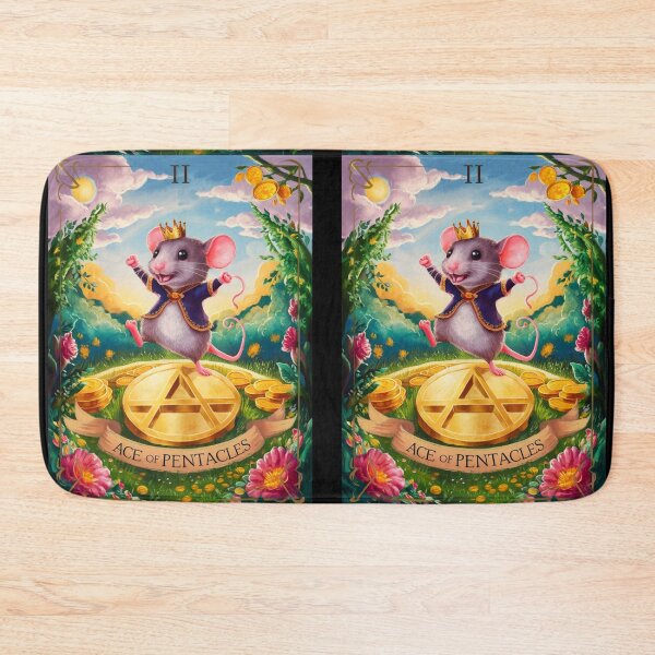Item preview, Tarot Card - Ace of Pentacles. mouse theme, mouse lover, cute mouse designed and sold by ZodiacWonders.