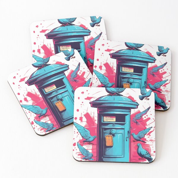 Item preview, post box and pigeons designed and sold by misbahsiro.
