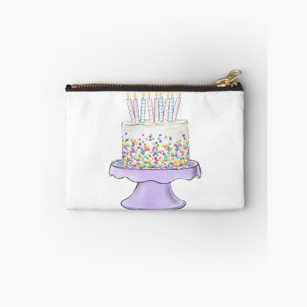 Item preview, Festive Birthday Cake on Purple Stand Happy Birthday Party designed and sold by CreativeBu.