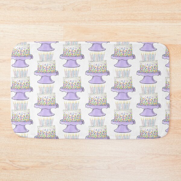 Item preview, Festive Birthday Cake on Purple Stand Happy Birthday Party designed and sold by CreativeBu.